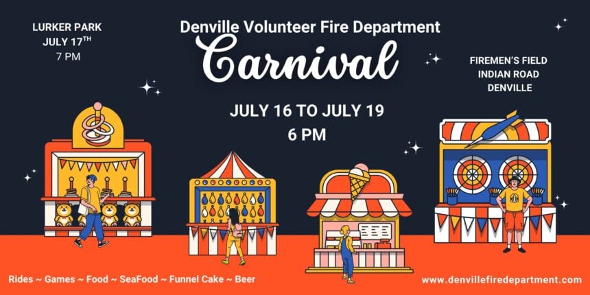 Denville Fire Department Carnival July 16-19 2025