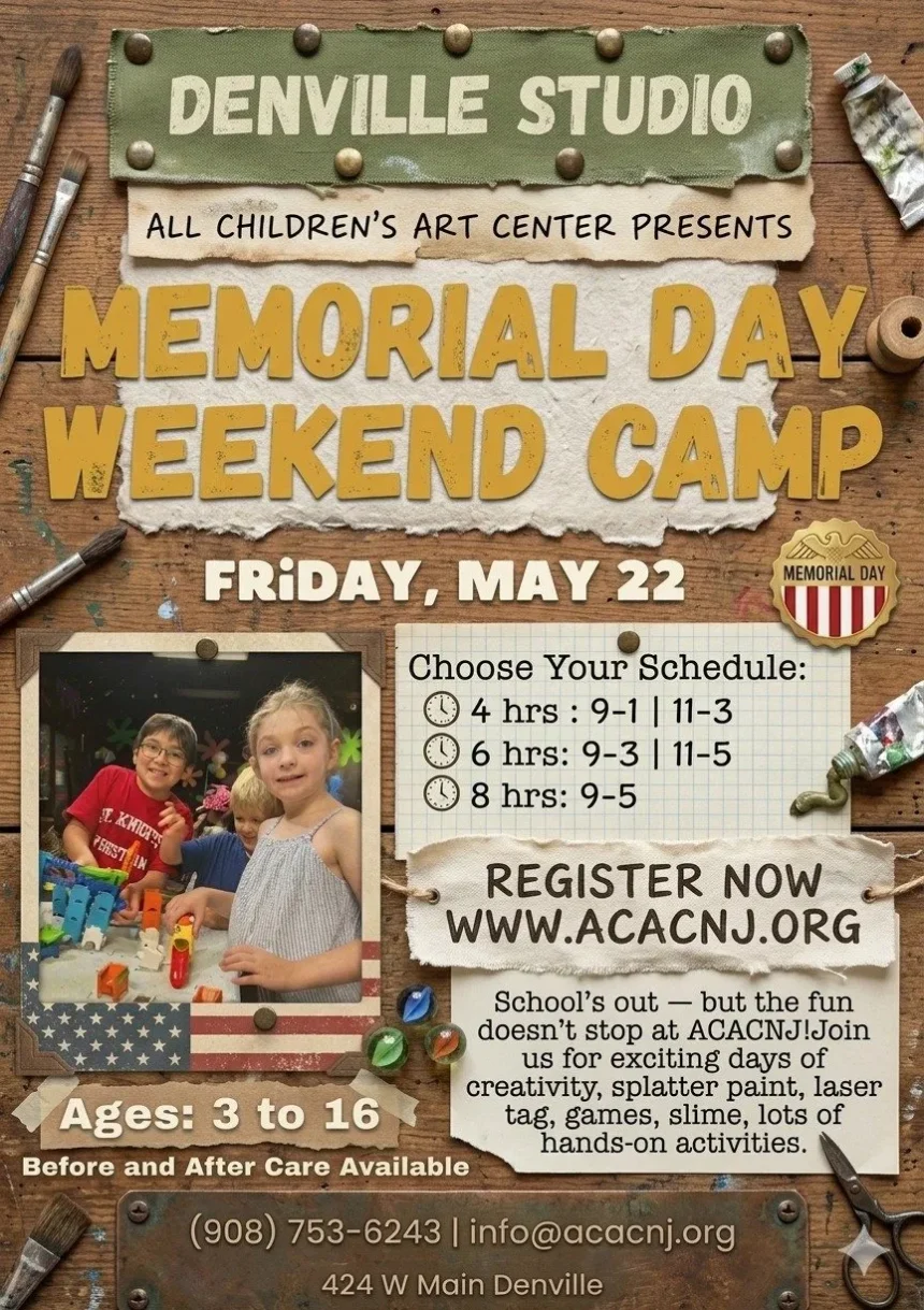 All Children's Art Center Hosts Memorial Day Weekend Camp in Denville on Friday, May 22, 2026