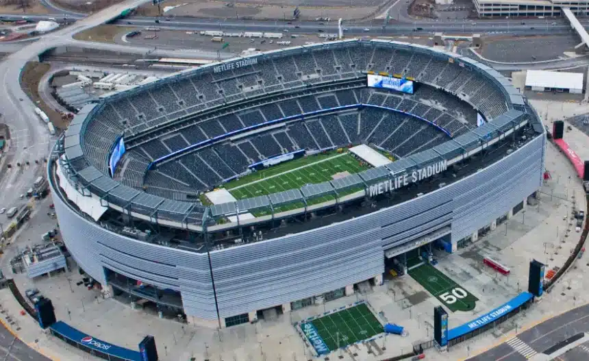 MetLife Stadium in East Rutherford, NJ, host of eight 2026 FIFA World Cup matches