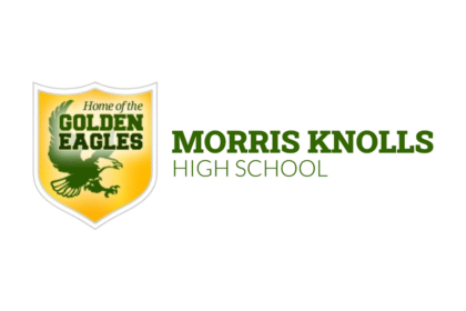 Morris Knolls High School Golden Eagles logo on a plain background