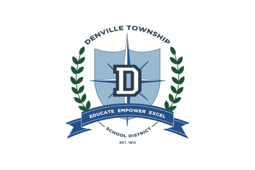Denville Township School District crest logo with the motto Educate Empower Excel